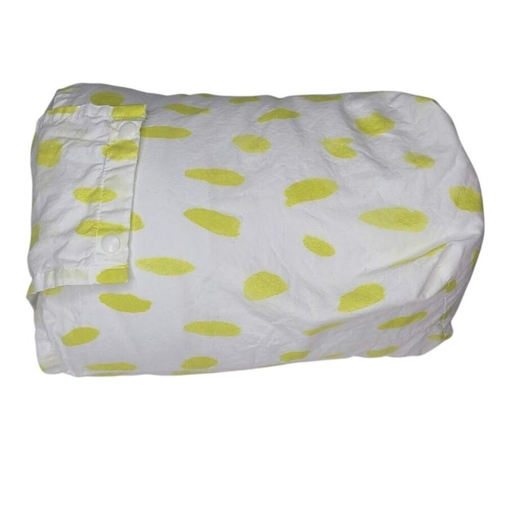 White Yellow Paint Splotch Polka Dot Duvet Cover Small Kids Pillow